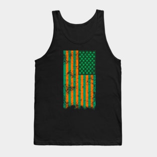 Irish American Shamrock Flag (Green/Orange) Tank Top